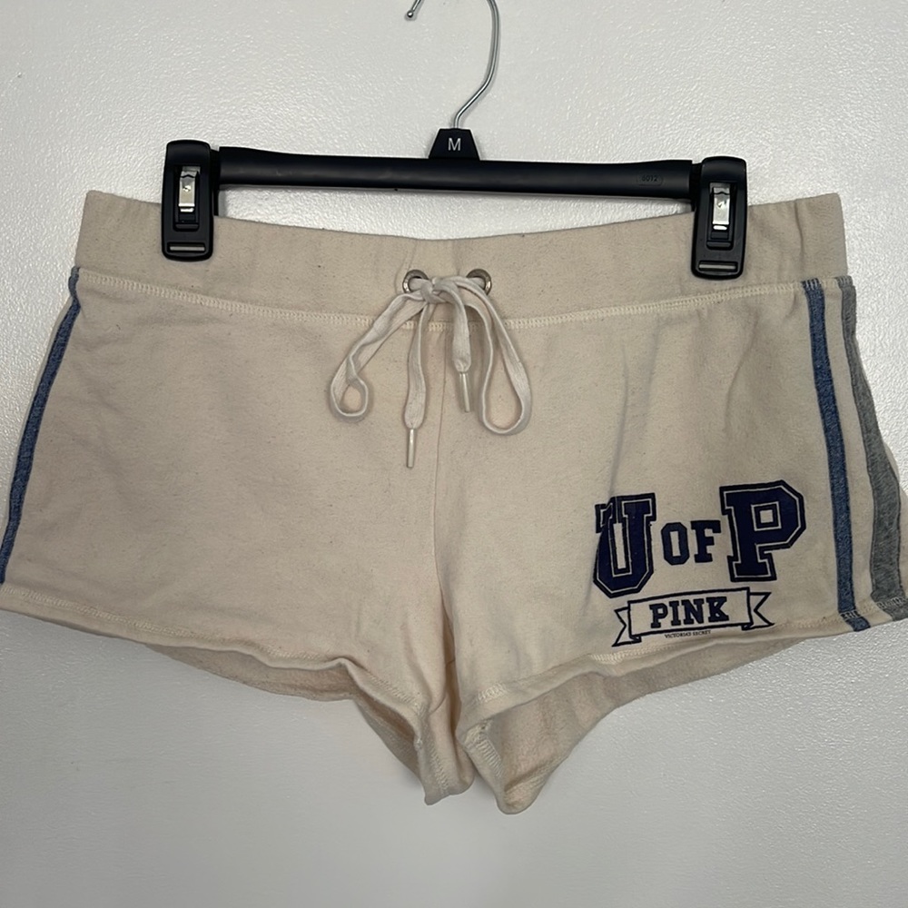 Victorias Secret Pink University of Pink athletic shorts size M beige